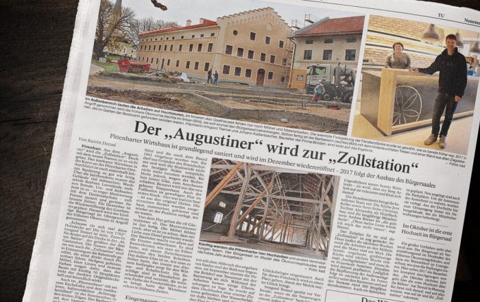 Alte Zollstation Pittenhart - Zeitungsbericht